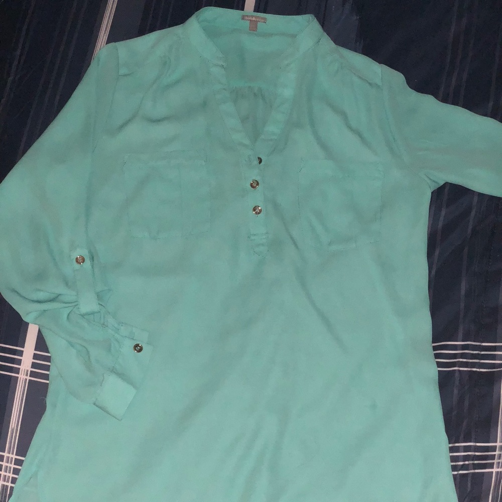 Mint green blouse